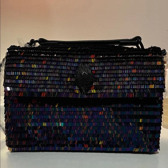 Kurt Geiger Multicolor Sequin Shoulder Bag🖤💜💙🩷 - Picture 3 of 12